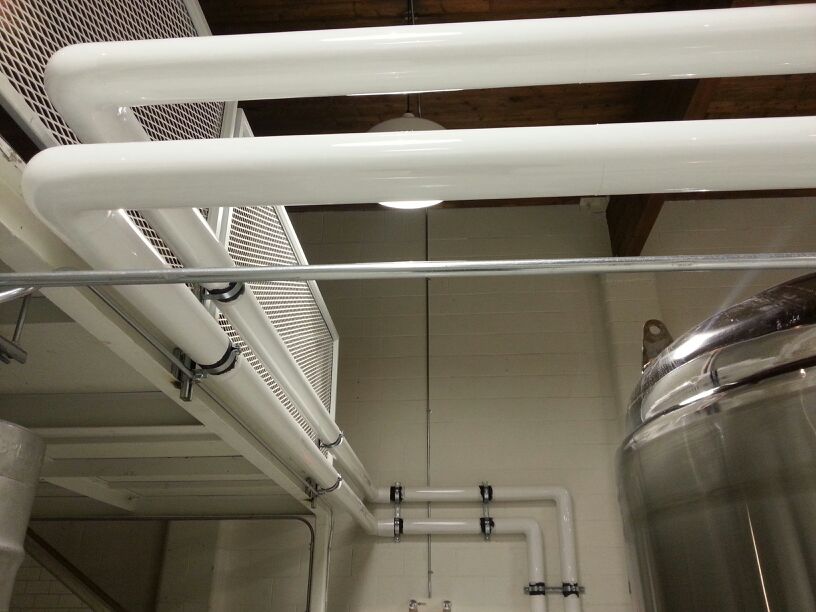 Typical installation of PVC wrapped Glycol lines A&D Coastal Plumbing